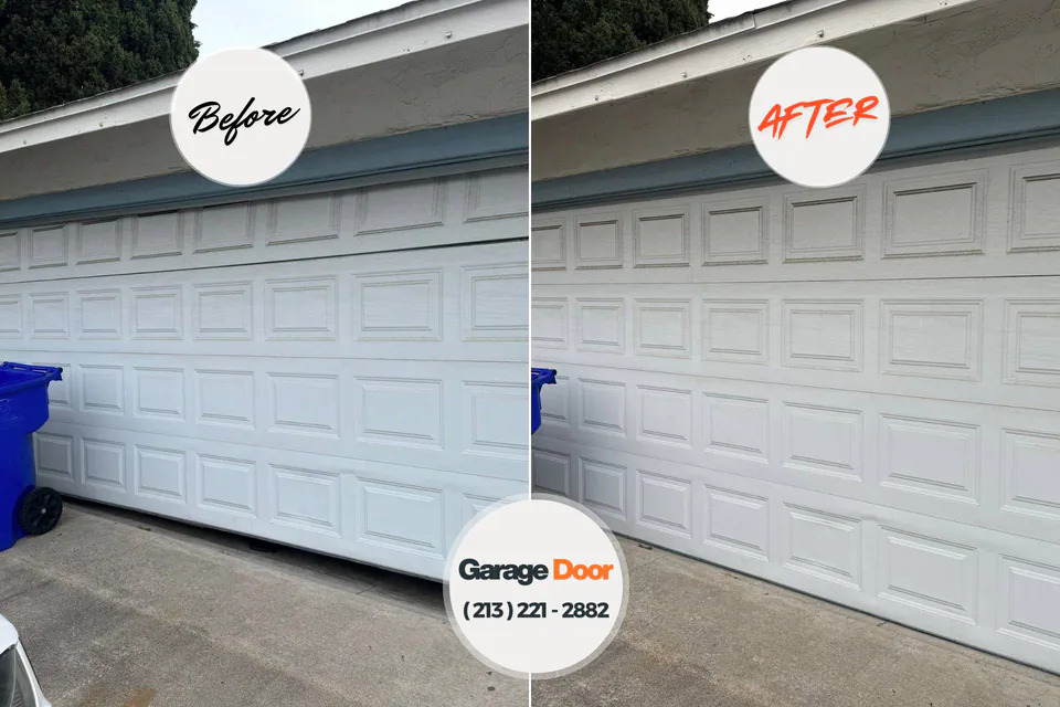 Before and after: garage door repair Sun Valley, PA
